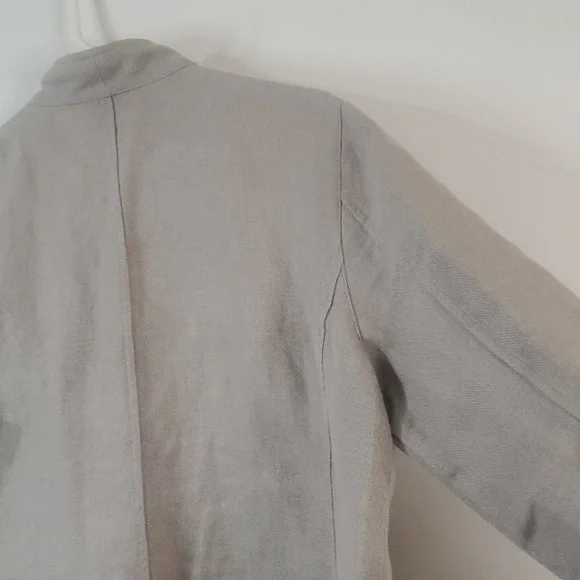 Eileen Fisher Linen Jacket Size Medium Neutral Coastal - Picture 12 of 16